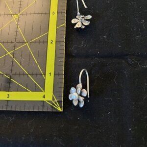 Silpada Love Bloom Sterling Silver 925 Pearl Flower Earrings Floral (Retired)